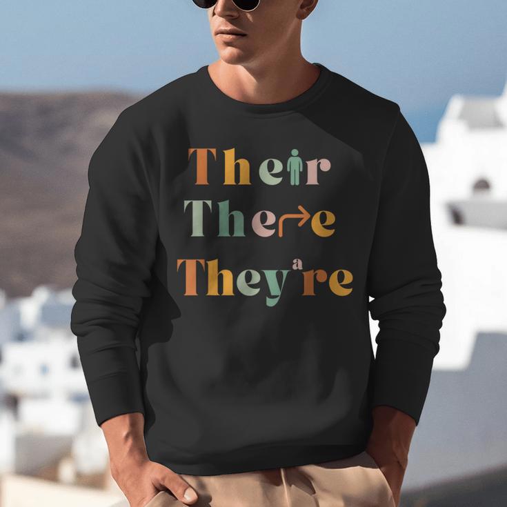 Their There They'Re English Teacher Gramma Police Joke Unisex Sweatshirt, English Teacher Sweatshirts, funny gift Their There They'Re English Teacher Gramma Police Joke Unisex Sweatshirt, English Teacher Sweatshirts, funny gift
