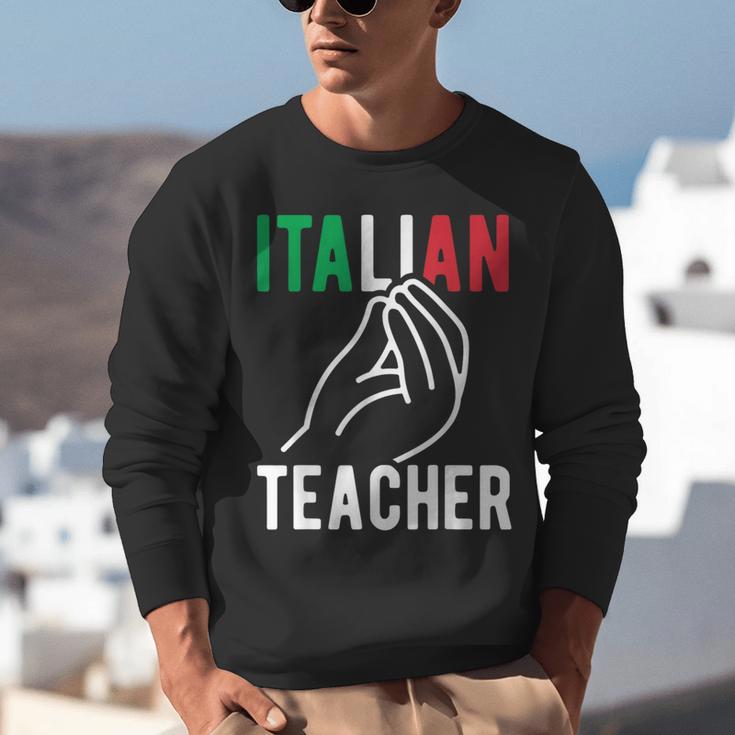 Italian Teacher Italy Italia Back To School First Day Unisex Sweatshirt, funny gift