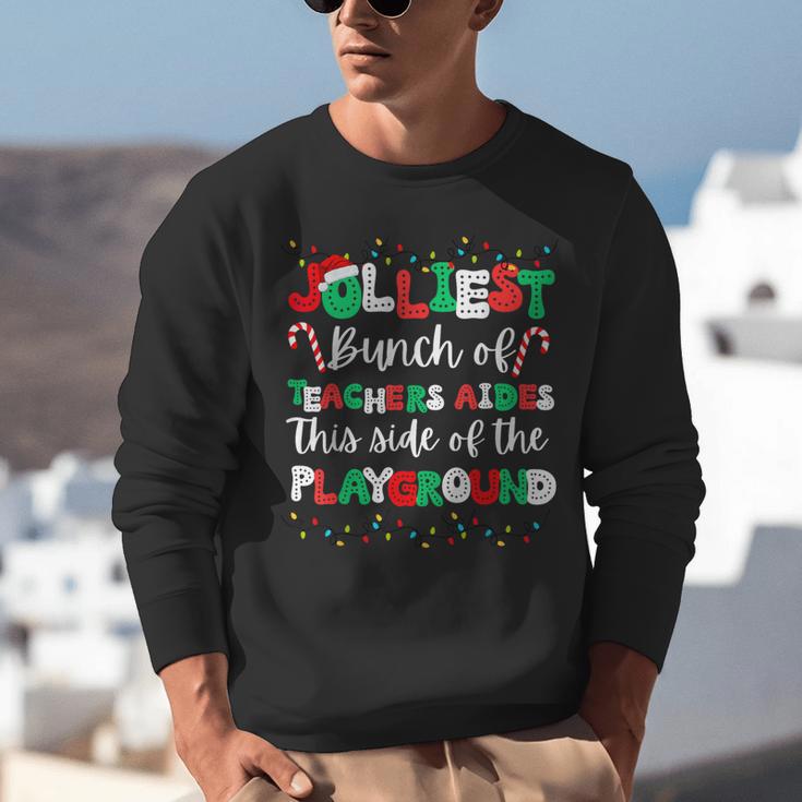 Jolliest Bunch Of Teachers Aides This Side Of The Playground Unisex Sweatshirt, funny gift Jolliest Bunch Of Teachers Aides This Side Of The Playground Unisex Sweatshirt, funny gift