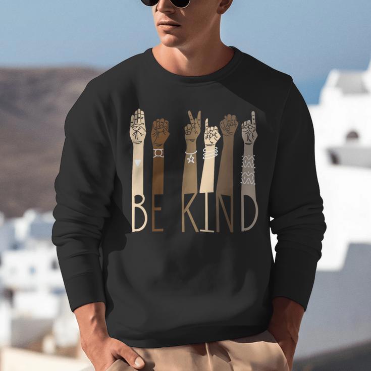 Be Kind Sign Language Hand Talking Teachers Interpreter ASL Men Women Unisex Sweatshirt, funny gift Be Kind Sign Language Hand Talking Teachers Interpreter ASL Men Women Unisex Sweatshirt, funny gift