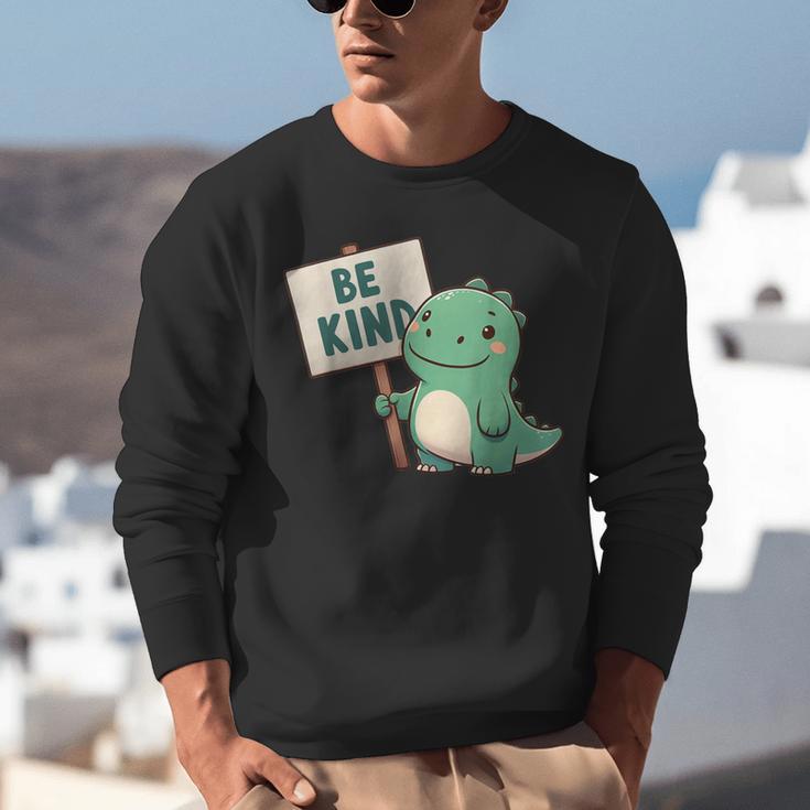 Be Kind Teacher Anti-Bullying Dino Kindness Women Men Boys Unisex Sweatshirt, funny gift Be Kind Teacher Anti-Bullying Dino Kindness Women Men Boys Unisex Sweatshirt, funny gift