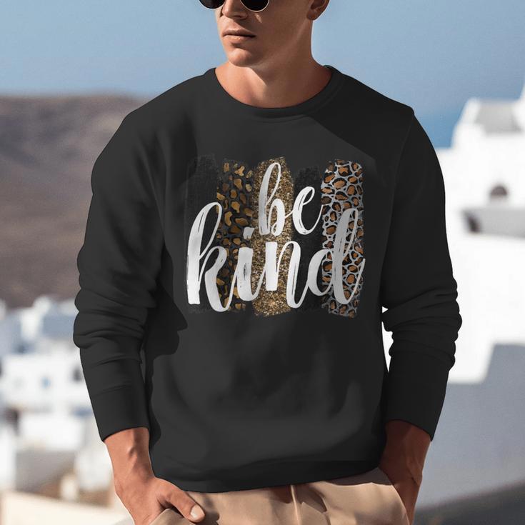 Be Kind Women Inspirational Teacher Animal Print Unisex Sweatshirt, funny gift