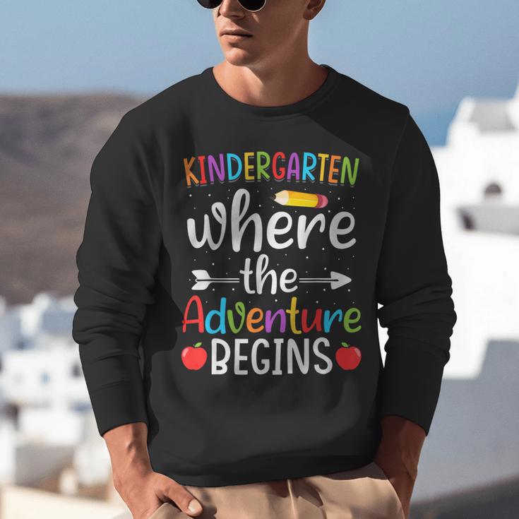 Kindergarten Where The Adventure Begins Shirt Children's Teacher Unisex Sweatshirt, funny gift Kindergarten Where The Adventure Begins Shirt Children's Teacher Unisex Sweatshirt, funny gift