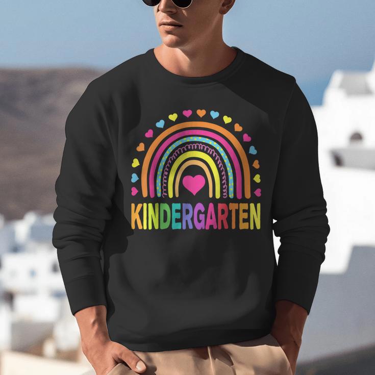 Kindergarten Rainbow Girls Boys Teacher Team Kinder Squad Unisex Sweatshirt, funny gift
