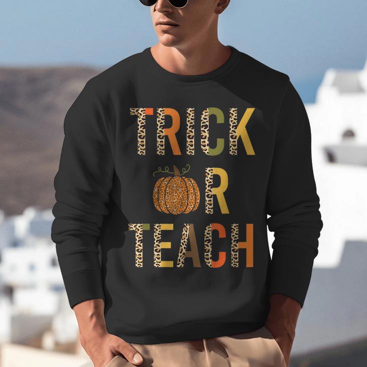 Leopard Trick Or Teach Halloween Teacher Costume Women Unisex Sweatshirt, funny gift Leopard Trick Or Teach Halloween Teacher Costume Women Unisex Sweatshirt, funny gift
