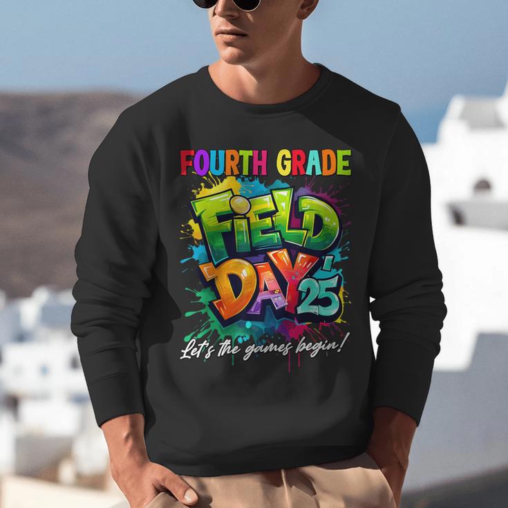 Let The Games Begin Fourth Grade Field Day 2025 Teacher Kid Unisex Sweatshirt, funny gift Let The Games Begin Fourth Grade Field Day 2025 Teacher Kid Unisex Sweatshirt, funny gift