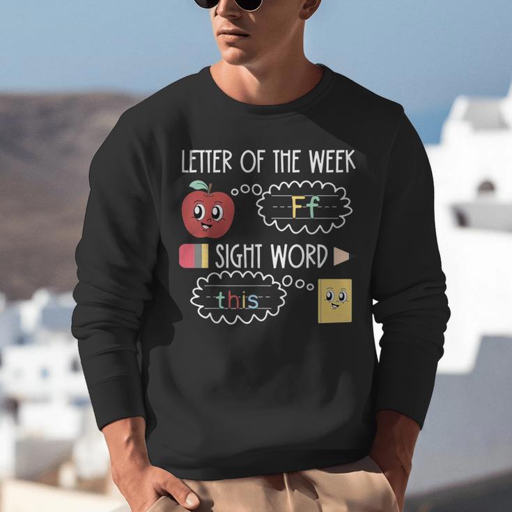 Letter Of The Week Ff Sight Word Teacher Squad Unisex Sweatshirt, funny gift