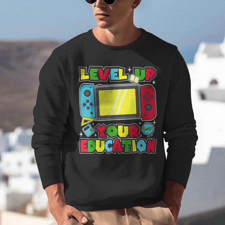 Level Up Your Education Gaming Inspired Teacher Gamers Unisex Sweatshirt, funny gift Level Up Your Education Gaming Inspired Teacher Gamers Unisex Sweatshirt, funny gift