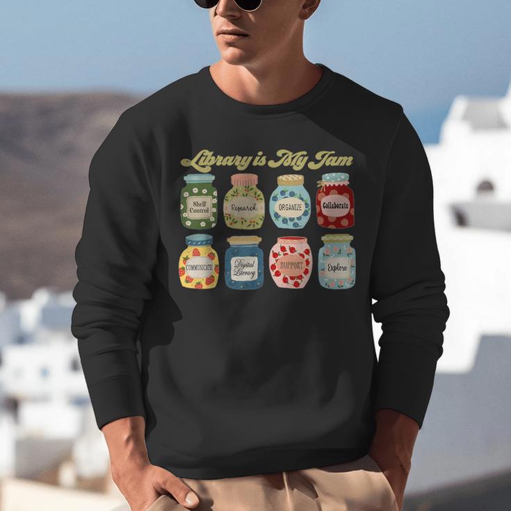 Library Is My Jam Librarian Appreciation Reading Teacher Unisex Sweatshirt, funny gift Library Is My Jam Librarian Appreciation Reading Teacher Unisex Sweatshirt, funny gift