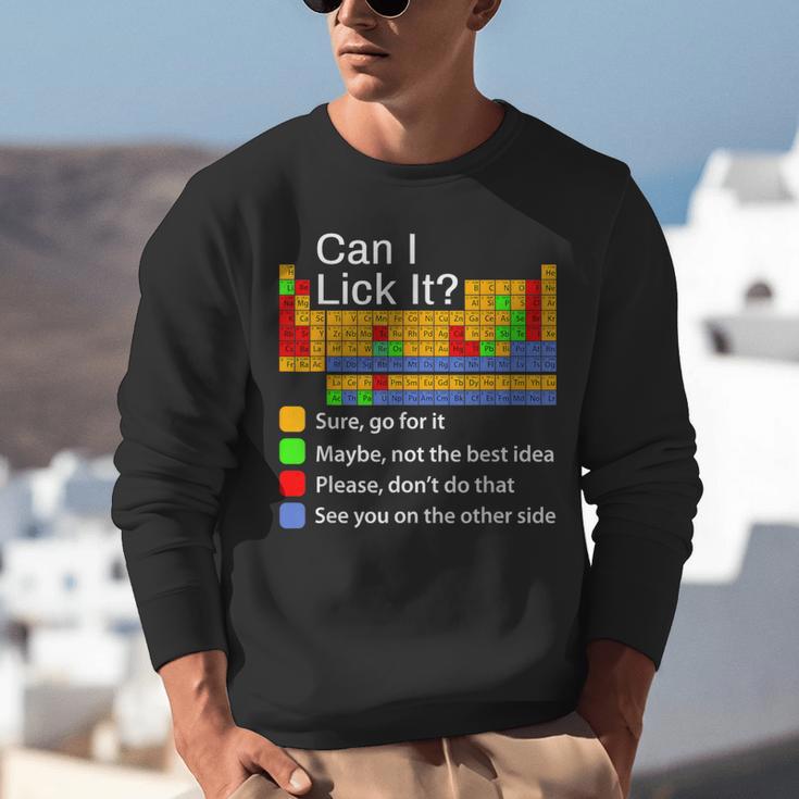 Can I Lick It Periodic Table Chemistry Teachers Unisex Sweatshirt, funny gift