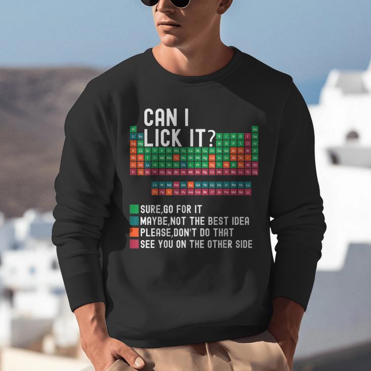 Can I Lick It Periodic Table Science Teacher Chemistry Unisex Sweatshirt, Science Teacher Sweatshirts, funny gift