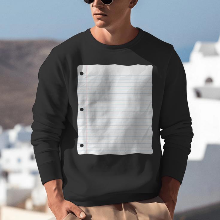 Lined Paper Notebook Halloween Costume For Students Teachers For Men Women Kids Unisex Sweatshirt, funny gift Lined Paper Notebook Halloween Costume For Students Teachers For Men Women Kids Unisex Sweatshirt, funny gift