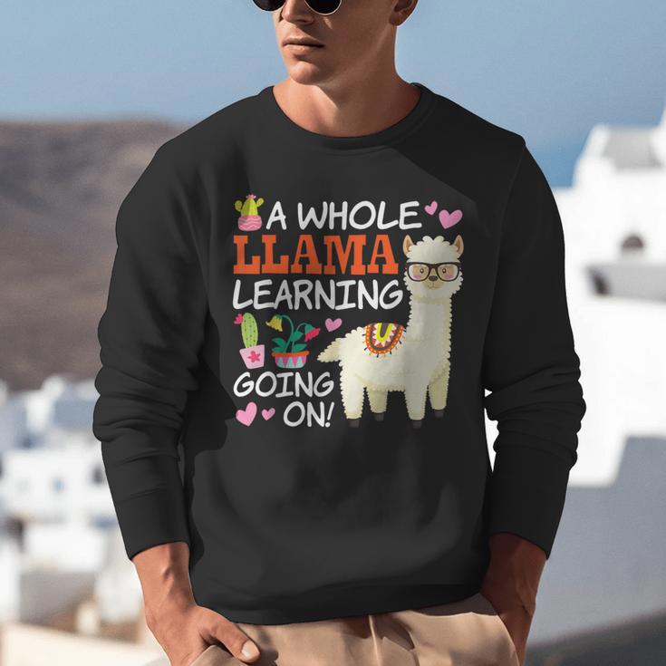 Llama Learning T Shirt Teachers Students Alpaca Lovers Unisex Sweatshirt, funny gift Llama Learning T Shirt Teachers Students Alpaca Lovers Unisex Sweatshirt, funny gift