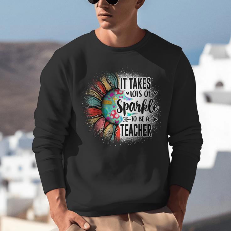 It Take Lots Of Sparkle To Be A Teacher With Sunflower Unisex Sweatshirt, funny gift It Take Lots Of Sparkle To Be A Teacher With Sunflower Unisex Sweatshirt, funny gift