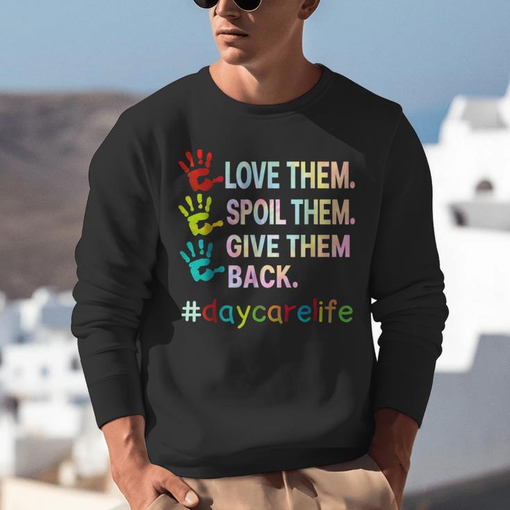 Love Daycare Provider Childcare Teacher Tie Dye Unisex Sweatshirt, funny gift Love Daycare Provider Childcare Teacher Tie Dye Unisex Sweatshirt, funny gift