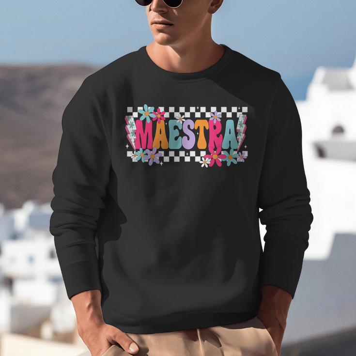 Maestra Teacher Spanish Back To School First Day Of School Unisex Sweatshirt, funny gift Maestra Teacher Spanish Back To School First Day Of School Unisex Sweatshirt, funny gift