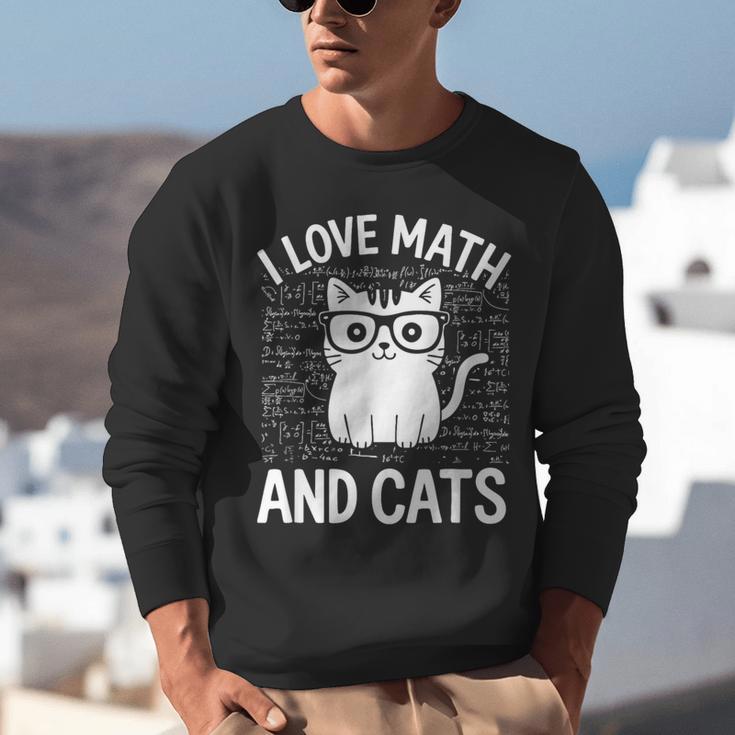 Math And Cats Apparel For Teachers Students Cat Lovers Unisex Sweatshirt, funny gift Math And Cats Apparel For Teachers Students Cat Lovers Unisex Sweatshirt, funny gift