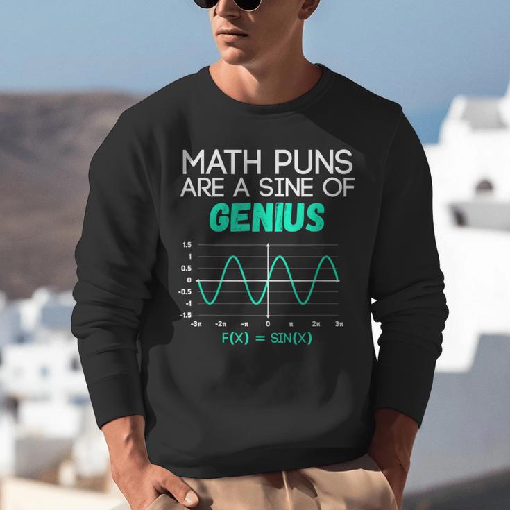 Math Puns Are a Sine Of Genius Math Teacher T-Shirt Unisex Sweatshirt, funny gift