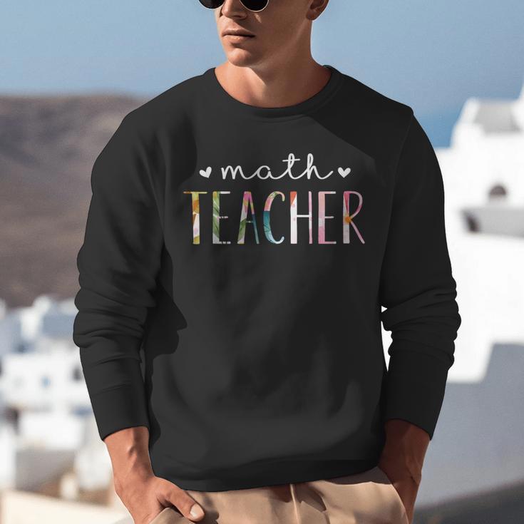Math Teacher Cute Floral Unisex Sweatshirt, funny gift