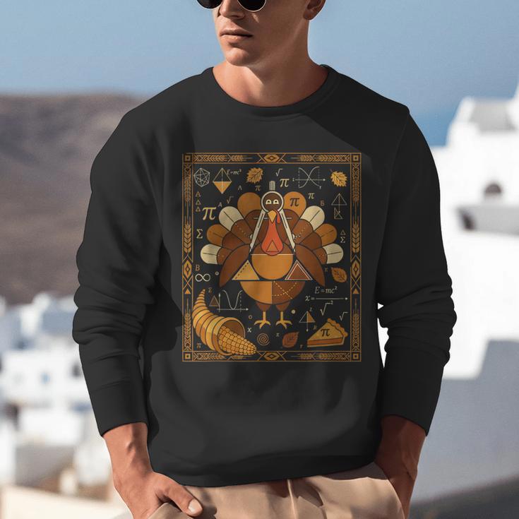 Math Turkey Teacher Thanksgiving Geometric Pi Equation Unisex Sweatshirt, funny gift