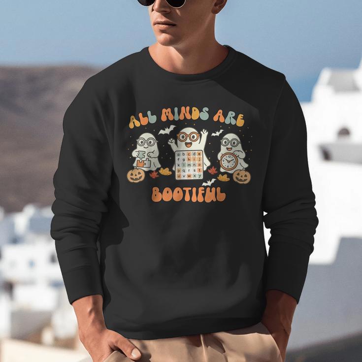 All Minds Are Bootiful Special Education Teacher Halloween Unisex Sweatshirt, funny gift All Minds Are Bootiful Special Education Teacher Halloween Unisex Sweatshirt, funny gift