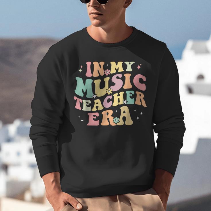 In My Music Teacher Era Retro Back To School Musician Band Men Women Unisex Sweatshirt, funny gift