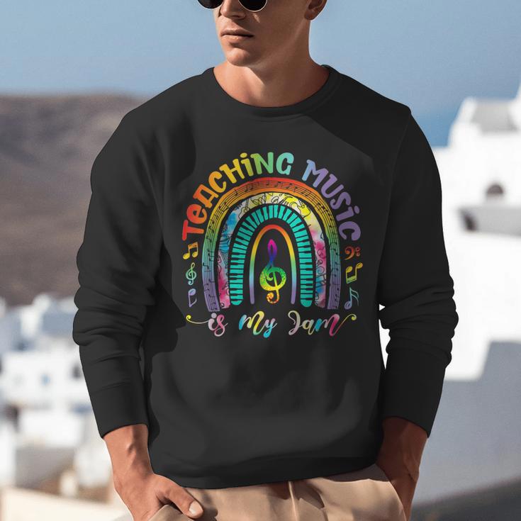 Musical Teacher Teaching Music Is My Jam Rainbow Tie Dye Unisex Sweatshirt, funny gift Musical Teacher Teaching Music Is My Jam Rainbow Tie Dye Unisex Sweatshirt, funny gift
