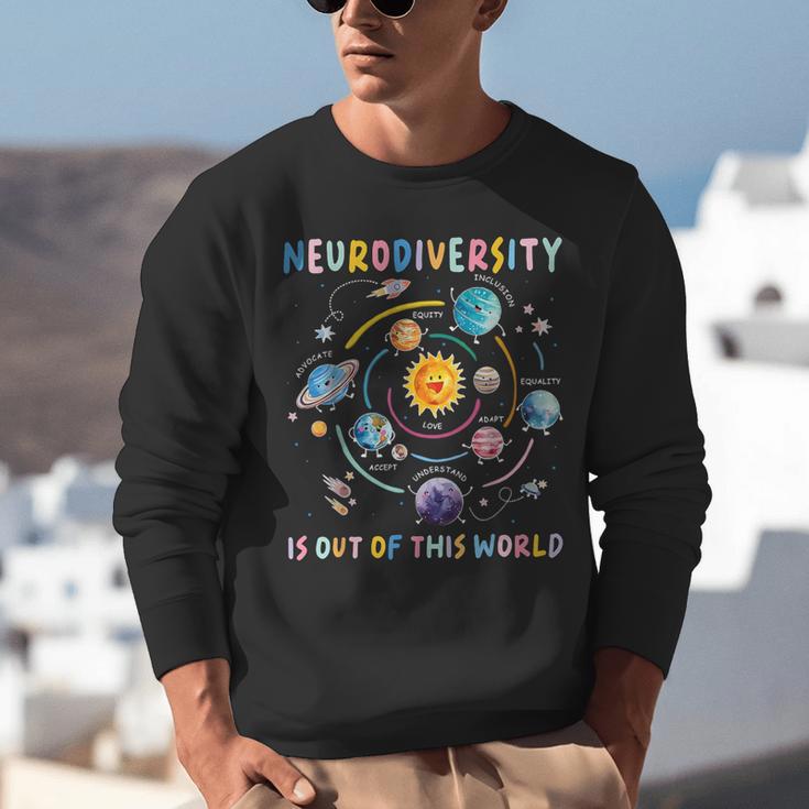 Neurodiversity Is Out Of This World Space Autism Teacher Unisex Sweatshirt, funny gift