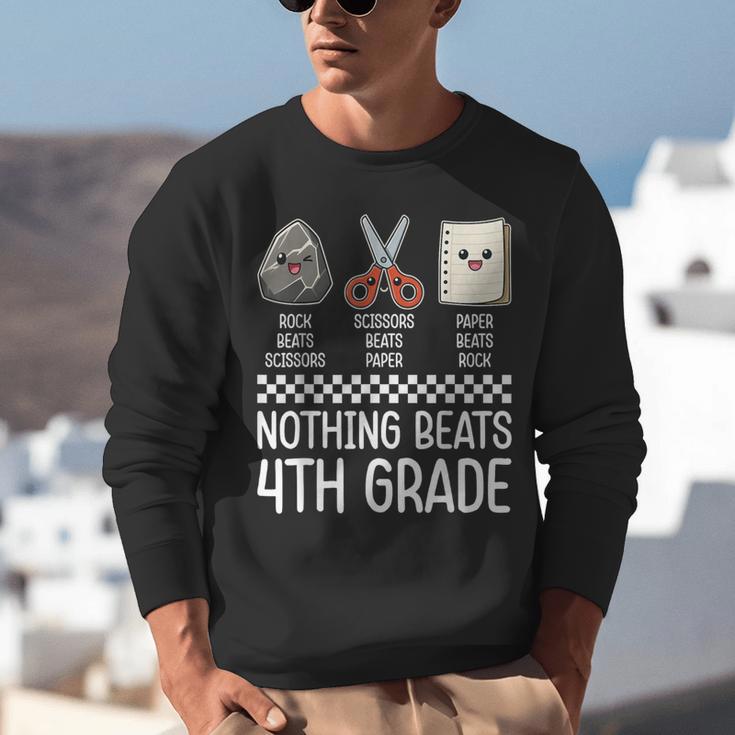 Nothing Beats 4th Grade Back To School Kids Teachers Unisex Sweatshirt, funny gift