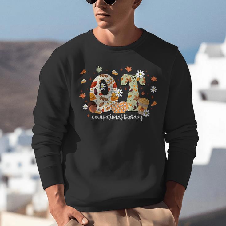 Occupational Therapy Fall Autumn Pumpkin Flower OTA Teacher Unisex Sweatshirt, funny gift Occupational Therapy Fall Autumn Pumpkin Flower OTA Teacher Unisex Sweatshirt, funny gift