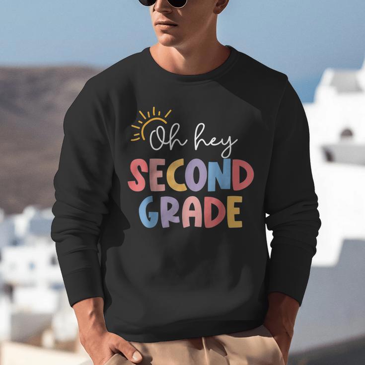Oh Hey Second Grade First Day Of Teacher Girls Boys Kids Unisex Sweatshirt, First Grade Teacher Sweatshirts, funny gift