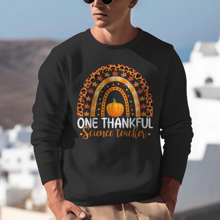One Thankful Science Teacher Rainbow Boho Fall Thanksgiving Unisex Sweatshirt, Science Teacher Sweatshirts, funny gift One Thankful Science Teacher Rainbow Boho Fall Thanksgiving Unisex Sweatshirt, Science Teacher Sweatshirts, funny gift