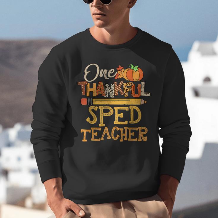 One Thankful Sped Teacher Cute Thanksgiving Women Unisex Sweatshirt, funny gift One Thankful Sped Teacher Cute Thanksgiving Women Unisex Sweatshirt, funny gift