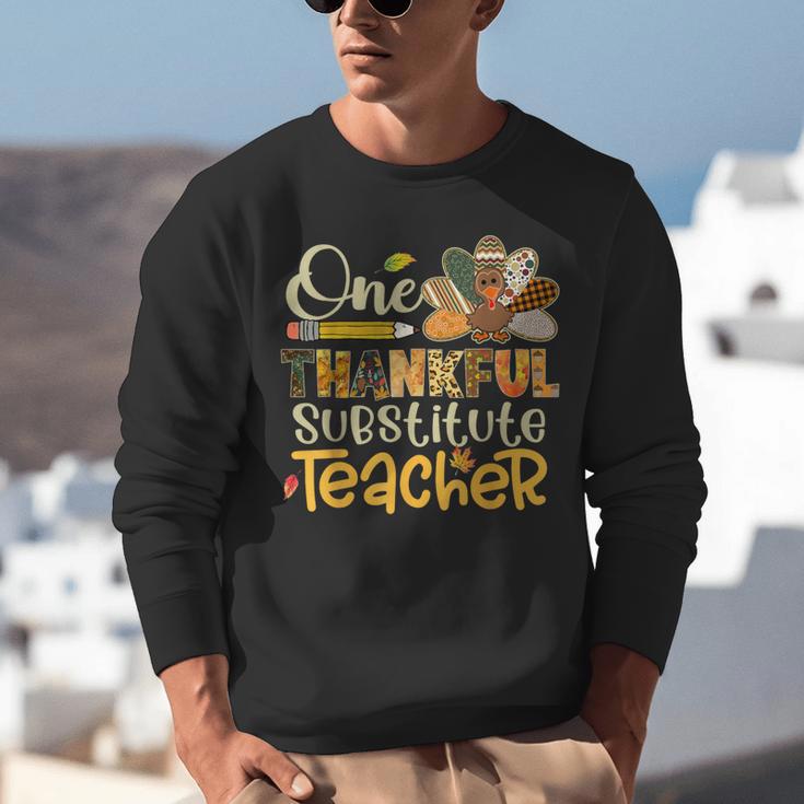 One Thankful Substitute Teacher Turkey Leopard Thanksgiving For Men Women Unisex Sweatshirt, funny gift One Thankful Substitute Teacher Turkey Leopard Thanksgiving For Men Women Unisex Sweatshirt, funny gift