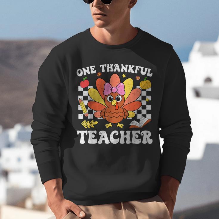 One Thankful Teacher Turkey Thanksgiving Teaching Unisex Sweatshirt, funny gift One Thankful Teacher Turkey Thanksgiving Teaching Unisex Sweatshirt, funny gift