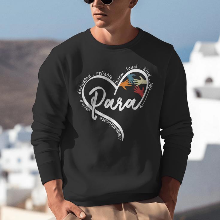 Para Heart Paraprofessional Teacher Paraeducator Unisex Sweatshirt, funny gift Para Heart Paraprofessional Teacher Paraeducator Unisex Sweatshirt, funny gift