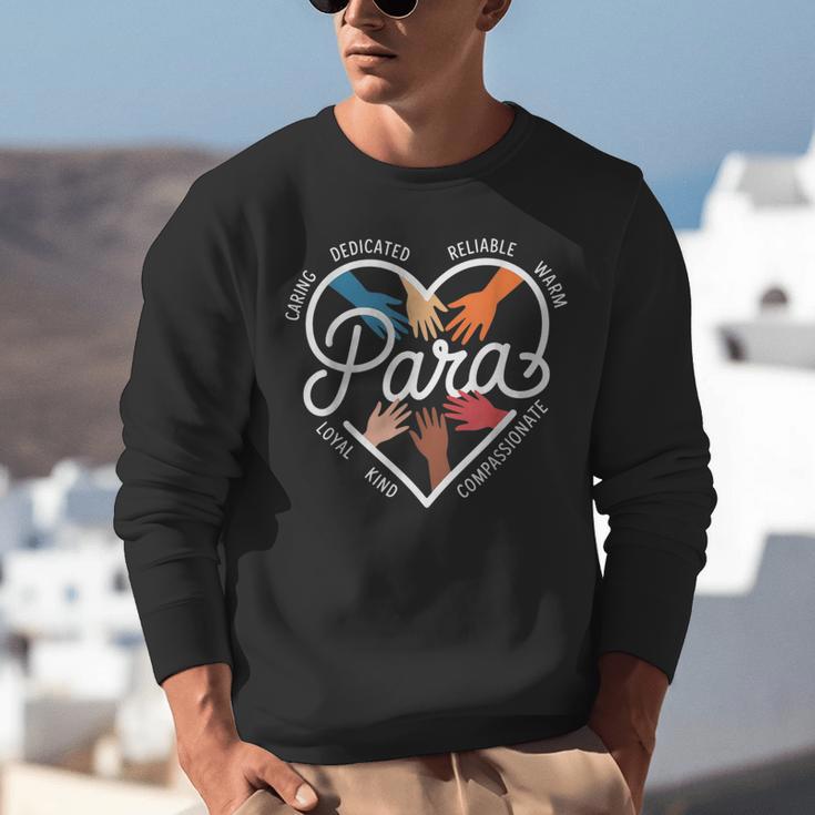 Para Heart Paraprofessional Teacher Paraeducator Unisex Sweatshirt, funny gift Para Heart Paraprofessional Teacher Paraeducator Unisex Sweatshirt, funny gift