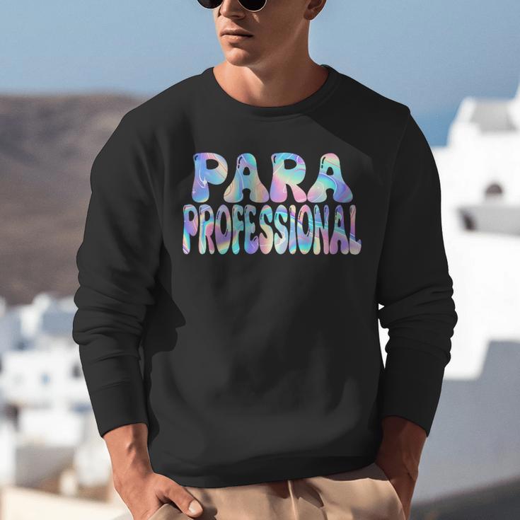Paraprofessional Groovy Back To School Cute Teachers Women Unisex Sweatshirt, funny gift Paraprofessional Groovy Back To School Cute Teachers Women Unisex Sweatshirt, funny gift