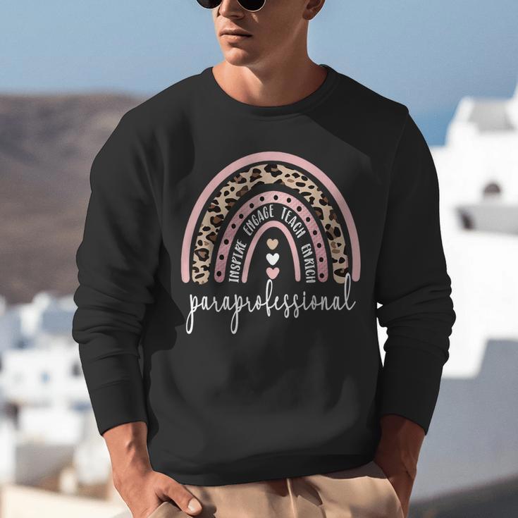 Paraprofessional Rainbow Para Teacher Parapro Unisex Sweatshirt, funny gift Paraprofessional Rainbow Para Teacher Parapro Unisex Sweatshirt, funny gift