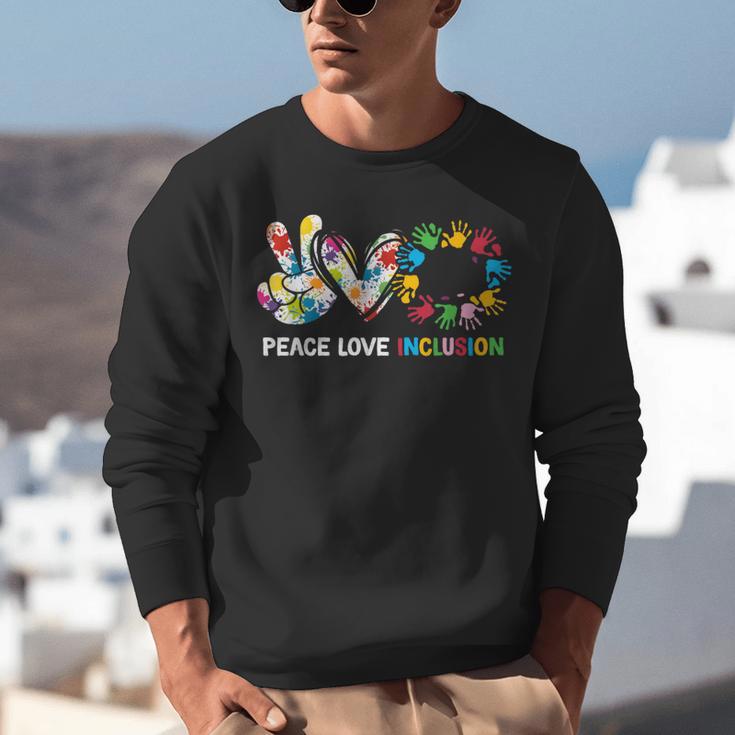 Peace Love Inclusion Sped Squad Special-Ed Teacher Daycare Unisex Sweatshirt, funny gift Peace Love Inclusion Sped Squad Special-Ed Teacher Daycare Unisex Sweatshirt, funny gift