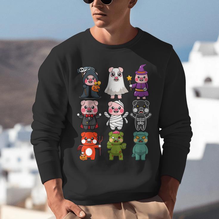 Pig Spooky Ghost Witch Boo-Jee Horror Pumpkin Pig Halloween Unisex Sweatshirt, funny gift