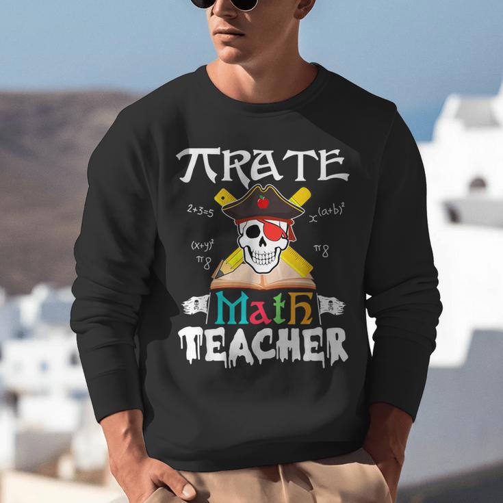 Pirate Math Teacher Skull Pirate Halloween Costume Unisex Sweatshirt, funny gift
