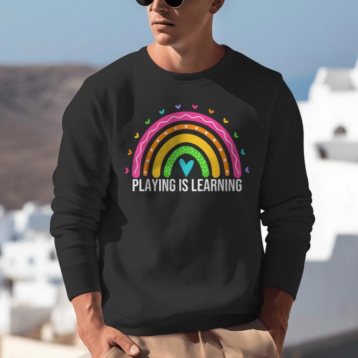 Playing Is Learning Early Childhood Education ECE Teacher Unisex Sweatshirt, funny gift Playing Is Learning Early Childhood Education ECE Teacher Unisex Sweatshirt, funny gift