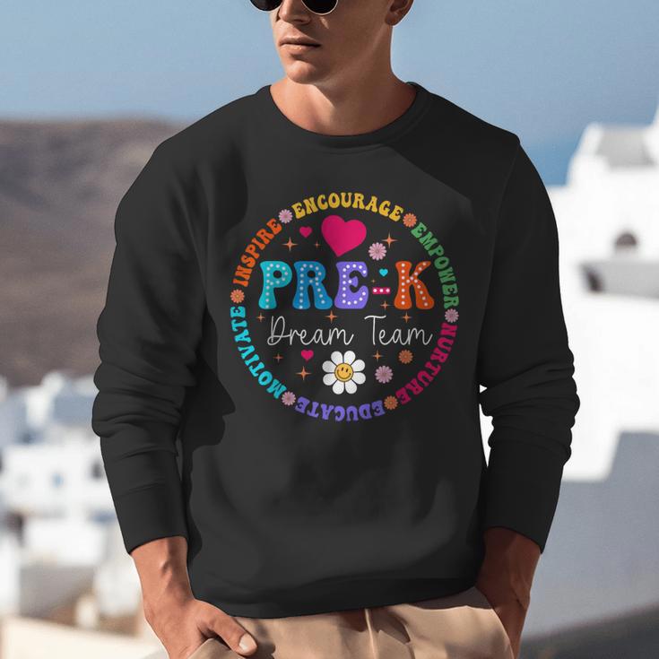 Pre K Dream Team Back To School Boys First Day Teacher Unisex Sweatshirt, funny gift Pre K Dream Team Back To School Boys First Day Teacher Unisex Sweatshirt, funny gift