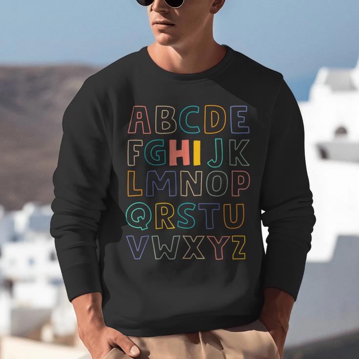 Pre K Kindergarten Hi Alphabet Back To School Teachers Men Women Girls Kids Unisex Sweatshirt, funny gift