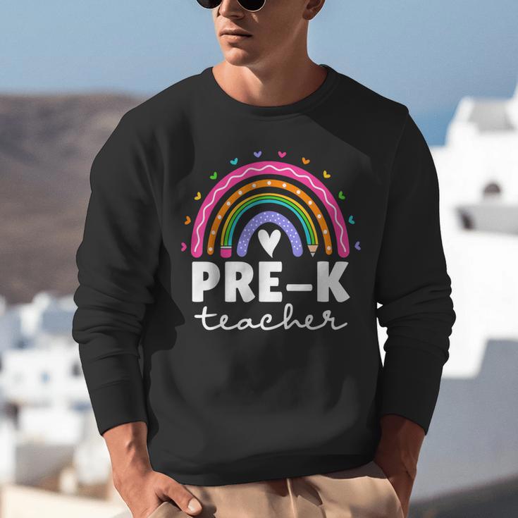Pre-K Teacher Cute Pre Kindergarten For Teachers Rainbow For Men Women Kids Unisex Sweatshirt, funny gift