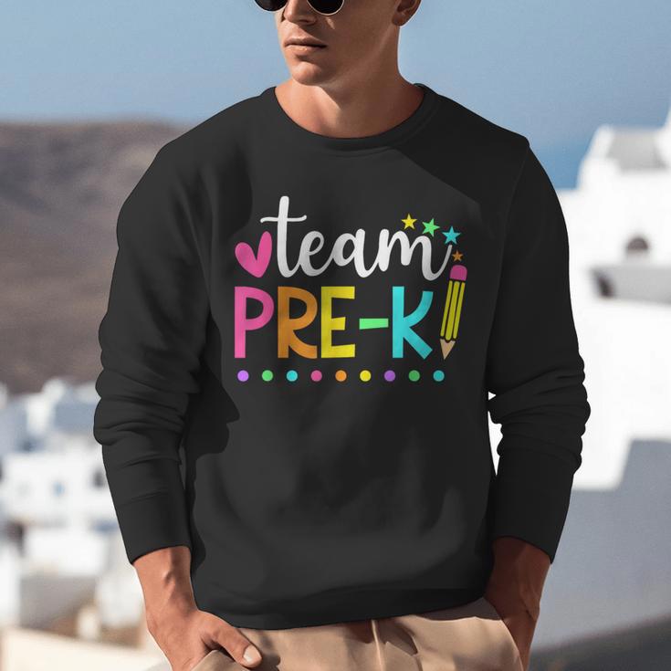Pre-k Team Pencil Teacher Student Back To School Girls Unisex Sweatshirt, funny gift