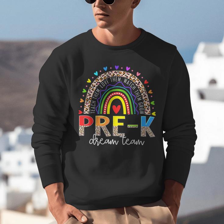 PreK Dream Team Leopard Rainbow Teacher Squad Back To School Unisex Sweatshirt, funny gift PreK Dream Team Leopard Rainbow Teacher Squad Back To School Unisex Sweatshirt, funny gift