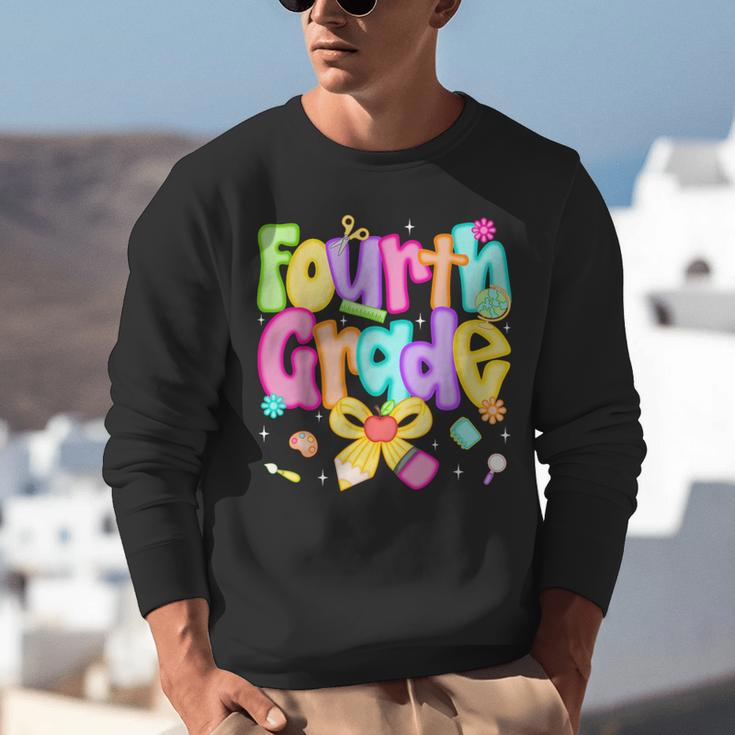 Preppy Fourth Grade Back To School 4th Grade Teacher Girls Unisex Sweatshirt, 4th Grade Teacher Sweatshirts, funny gift Preppy Fourth Grade Back To School 4th Grade Teacher Girls Unisex Sweatshirt, 4th Grade Teacher Sweatshirts, funny gift