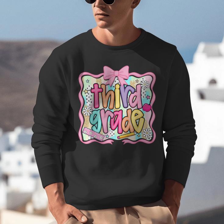 Preppy Third Grade Back To School Teacher Girl Kid Unisex Sweatshirt, funny gift Preppy Third Grade Back To School Teacher Girl Kid Unisex Sweatshirt, funny gift
